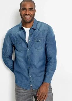 bonprix Chemise en jean 100% coton, slim|Homme Chemises
