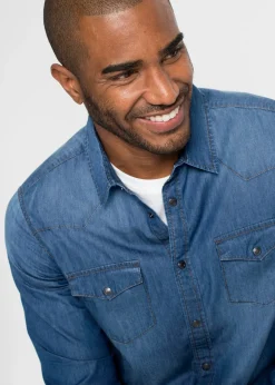 bonprix Chemise en jean 100% coton, slim|Homme Chemises