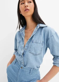 bonprix Chemise en jean oversize|Femme Chemisiers
