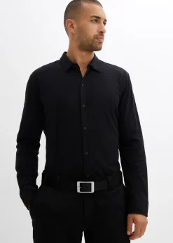 bonprix Chemise en piqué de coton ultra-extensible, slim|Homme Chemises