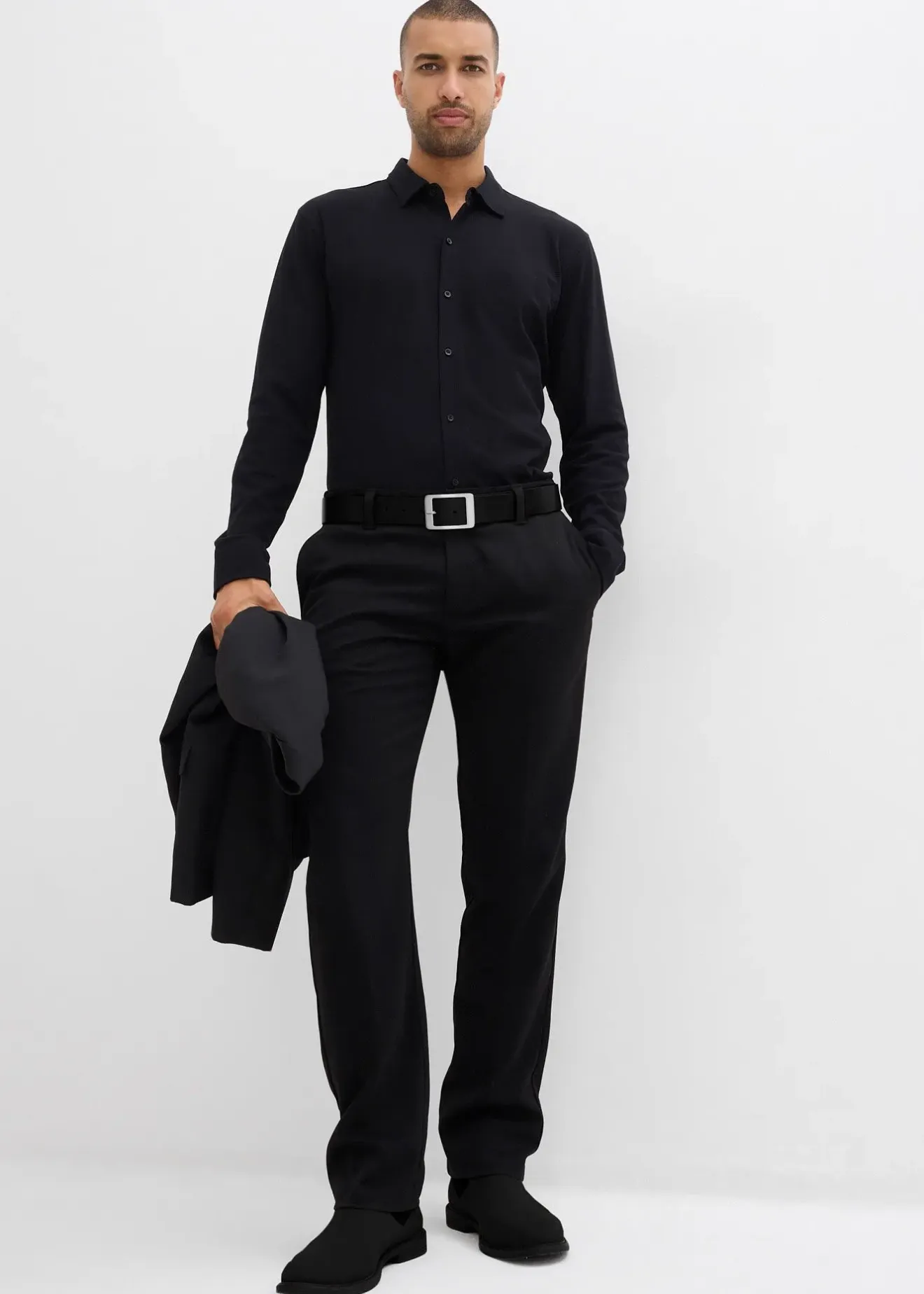 bonprix Chemise en piqué de coton ultra-extensible, slim|Homme Chemises