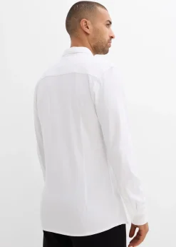 Homme bonprix Chemises|Chemise en piqué de coton ultra-extensible, slim