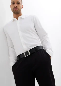 Homme bonprix Chemises|Chemise en piqué de coton ultra-extensible, slim