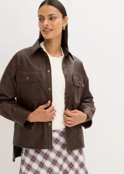 bonprix Chemise enduite effet usé|Femme Chemisiers