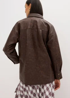 bonprix Chemise enduite effet usé|Femme Chemisiers