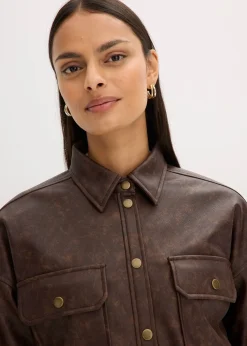 bonprix Chemise enduite effet usé|Femme Chemisiers