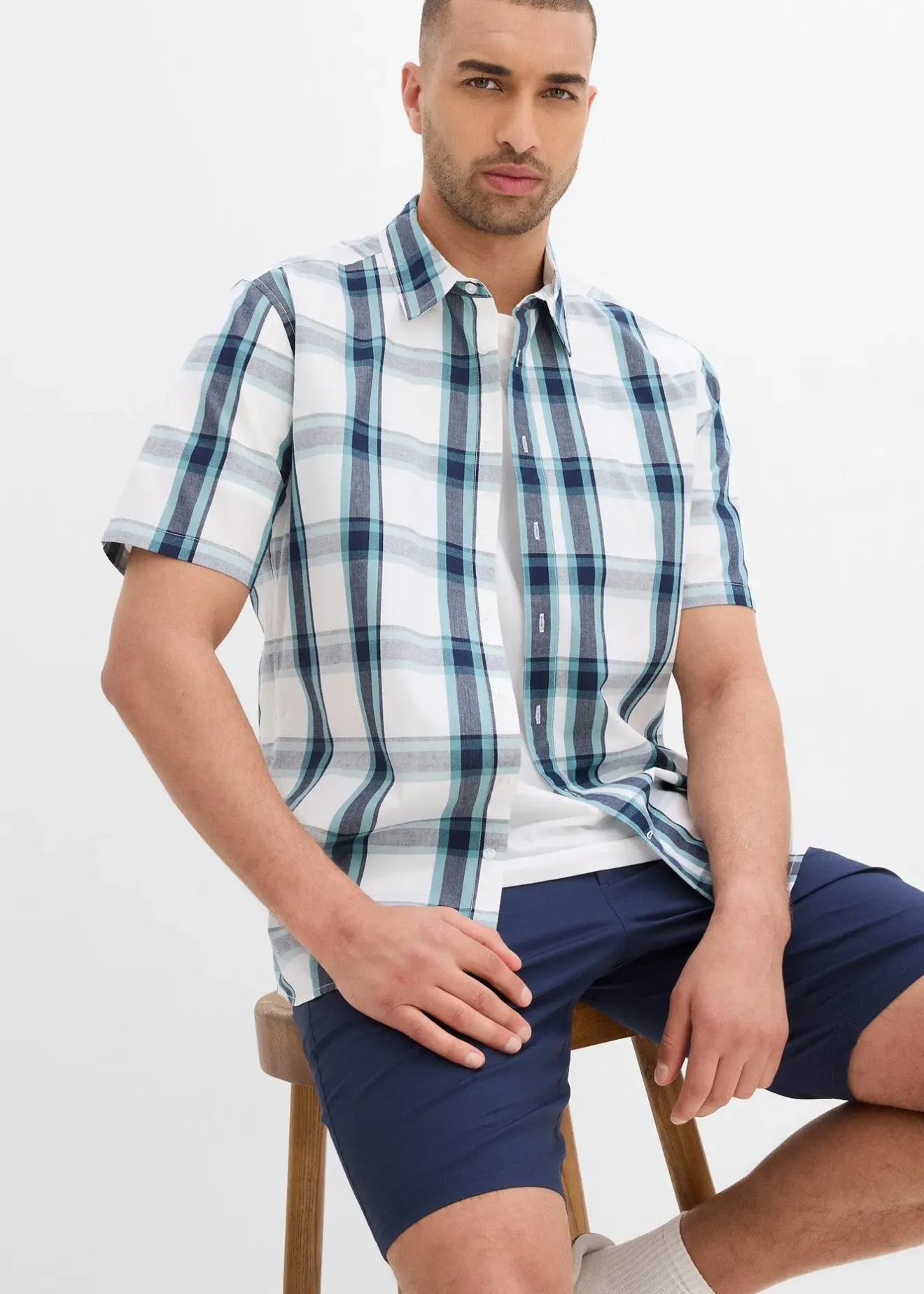 bonprix Chemise manches courtes 100% coton|Homme Chemises
