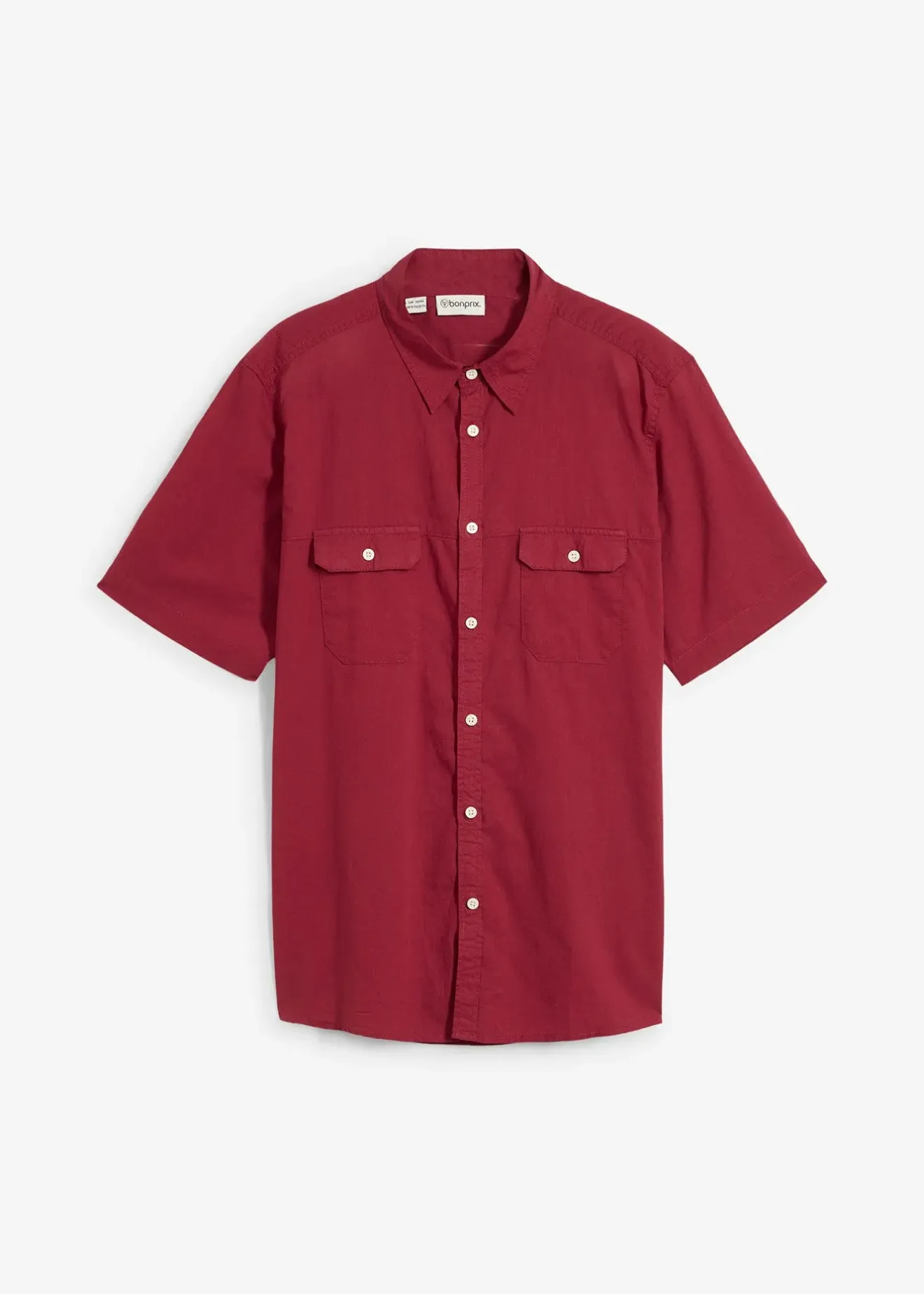 Homme bonprix Chemises|Chemise manches courtes 100% coton