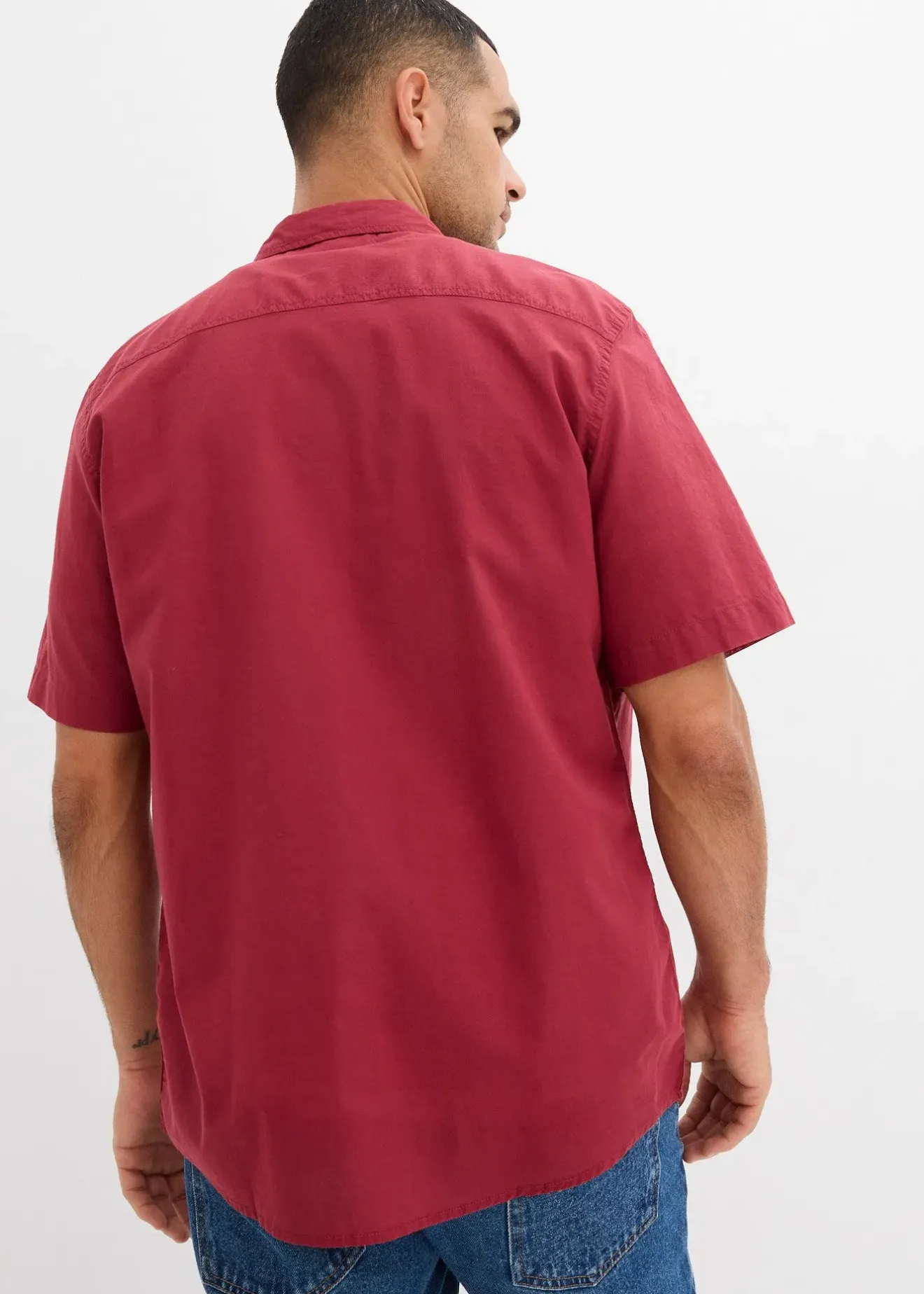 Homme bonprix Chemises|Chemise manches courtes 100% coton