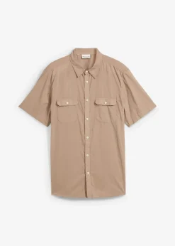 Homme bonprix Chemises|Chemise manches courtes 100% coton