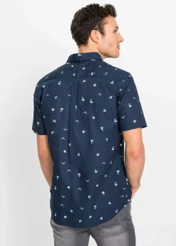 Homme bonprix Chemises|Chemise manches courtes 100% coton