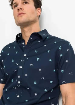 Homme bonprix Chemises|Chemise manches courtes 100% coton