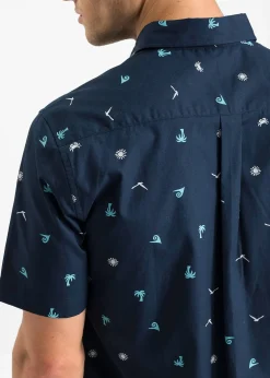 Homme bonprix Chemises|Chemise manches courtes 100% coton