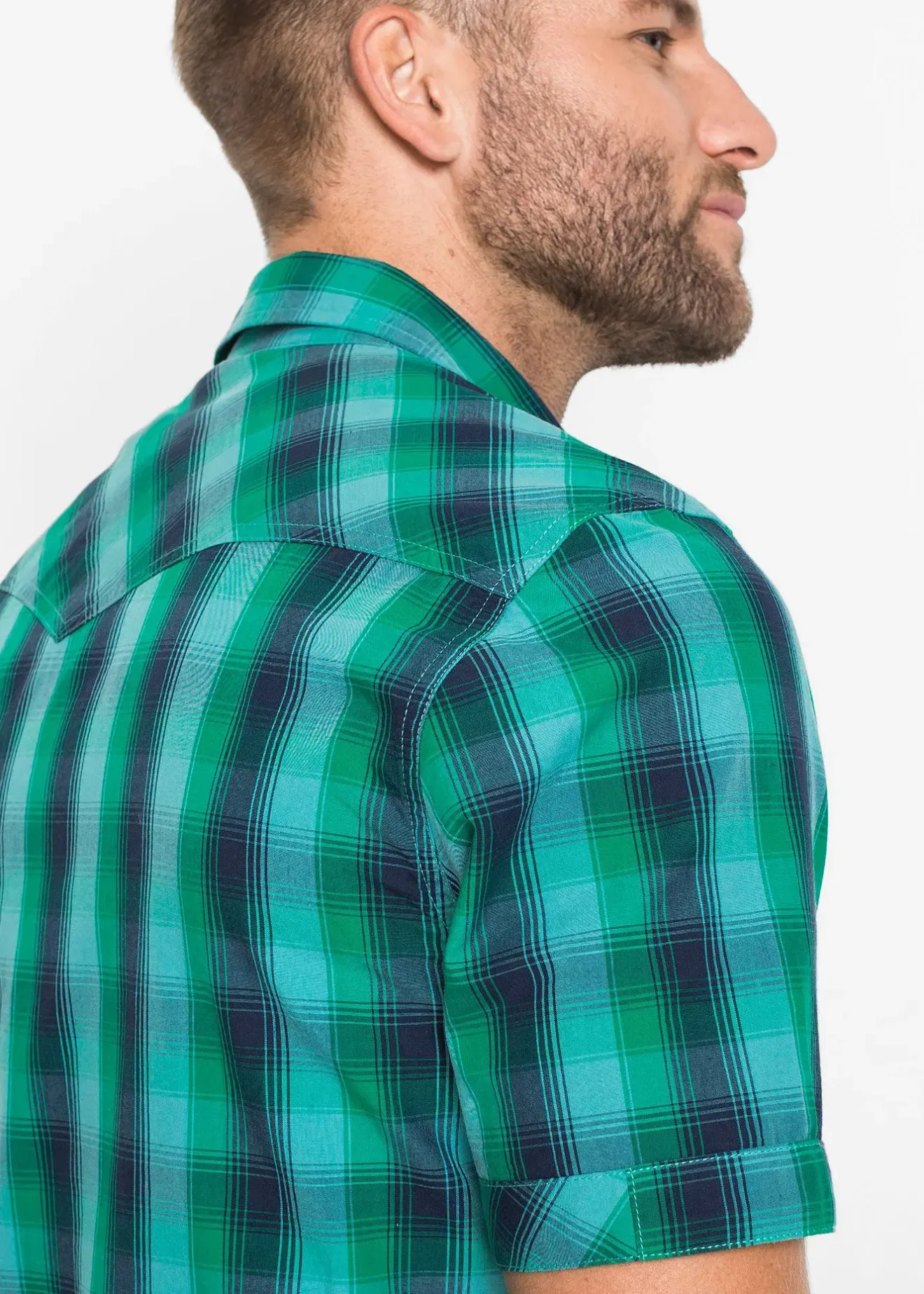 Homme bonprix Chemises|Chemise manches courtes à poches plaquées