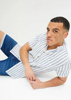 bonprix Chemise manches courtes, aspect froissé|Homme Chemises