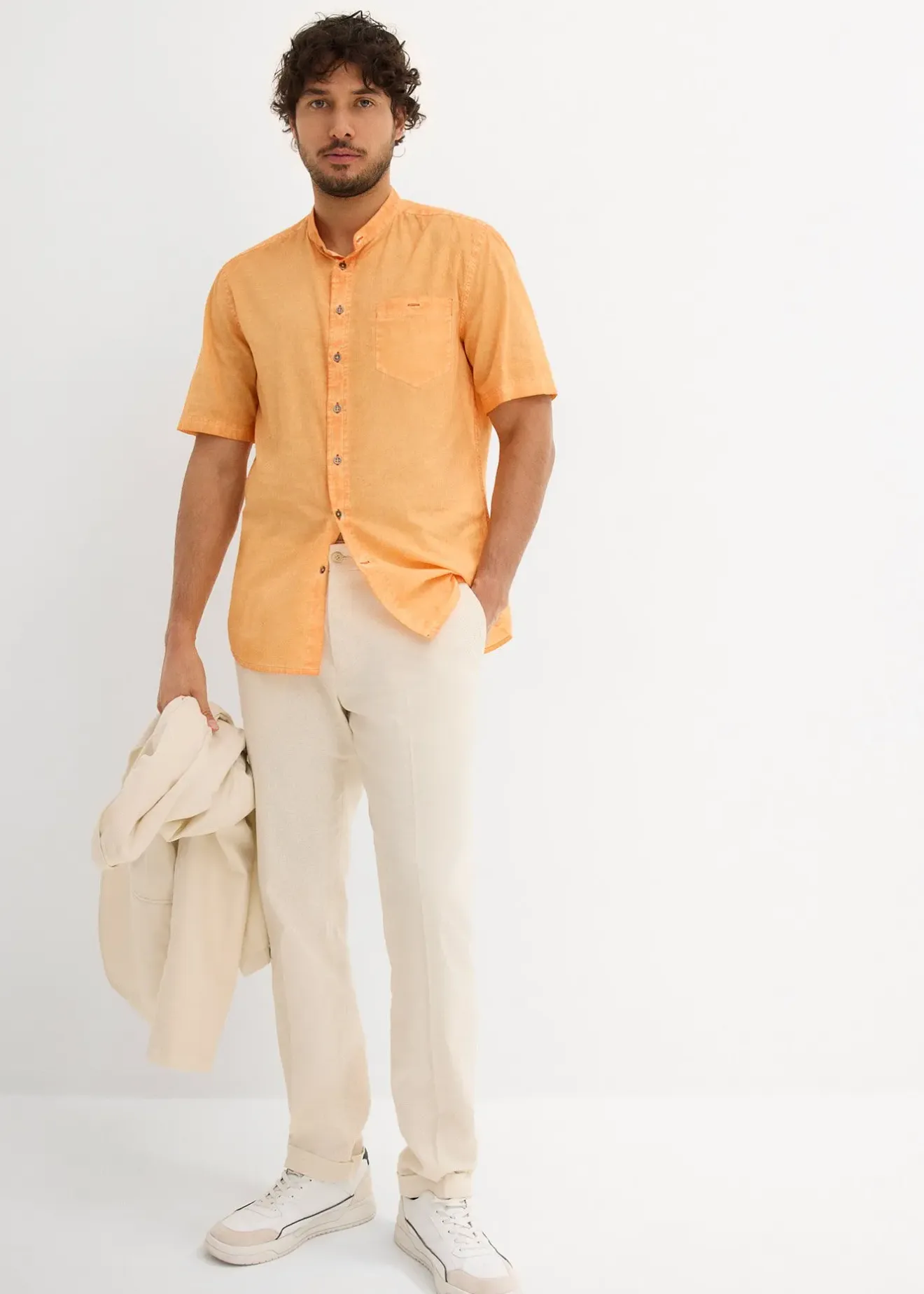 bonprix Chemise manches courtes aspect délavé|Homme Chemises