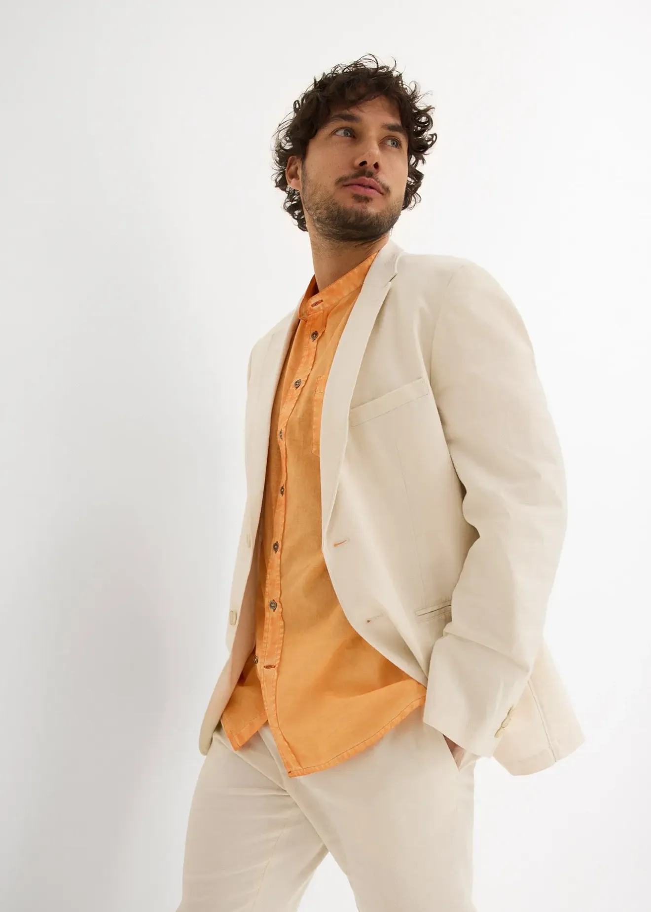 bonprix Chemise manches courtes aspect délavé|Homme Chemises