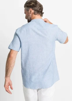Homme bonprix Chemises|Chemise manches courtes aérienne en lin mélangé