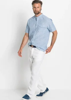 Homme bonprix Chemises|Chemise manches courtes aérienne en lin mélangé