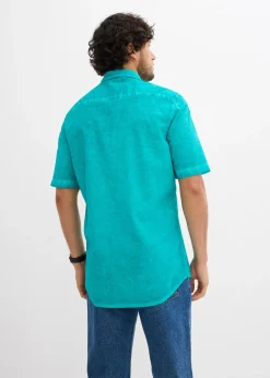 bonprix Chemise manches courtes aspect délavé|Homme Chemises