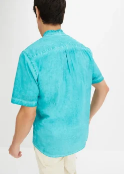 bonprix Chemise manches courtes aspect délavé|Homme Chemises