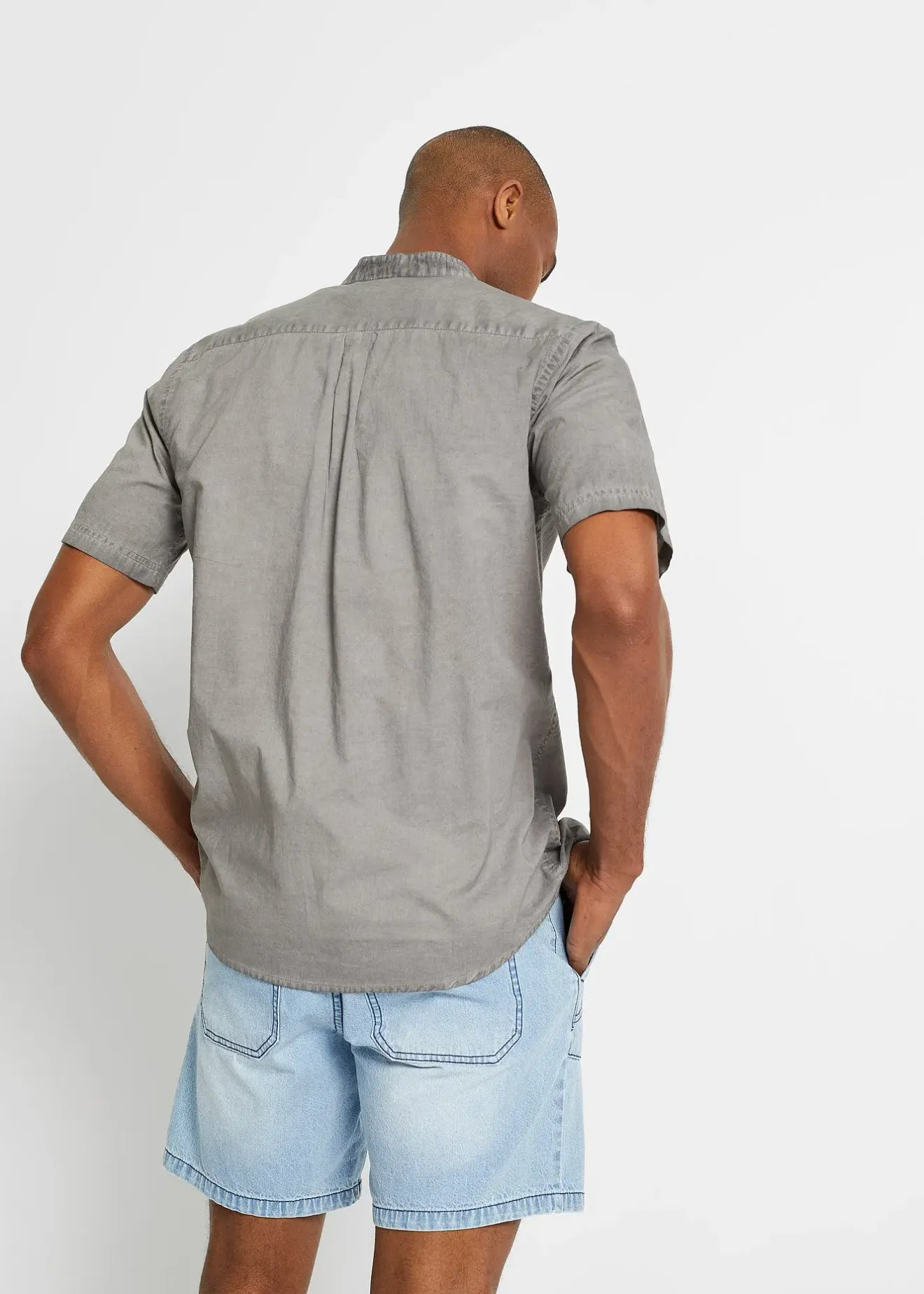 Homme bonprix Chemises|Chemise manches courtes aspect délavé