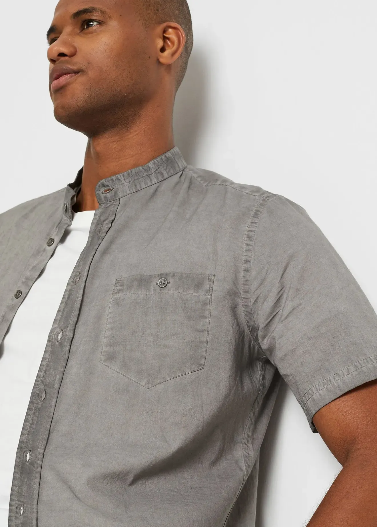 Homme bonprix Chemises|Chemise manches courtes aspect délavé