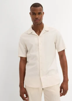 bonprix Chemise manches courtes en lin|Homme Chemises