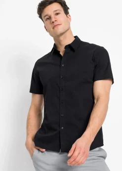 bonprix Chemise manches courtes extensible, slim|Homme Chemises