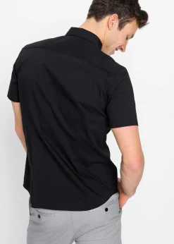 bonprix Chemise manches courtes extensible, slim|Homme Chemises