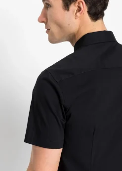 bonprix Chemise manches courtes extensible, slim|Homme Chemises