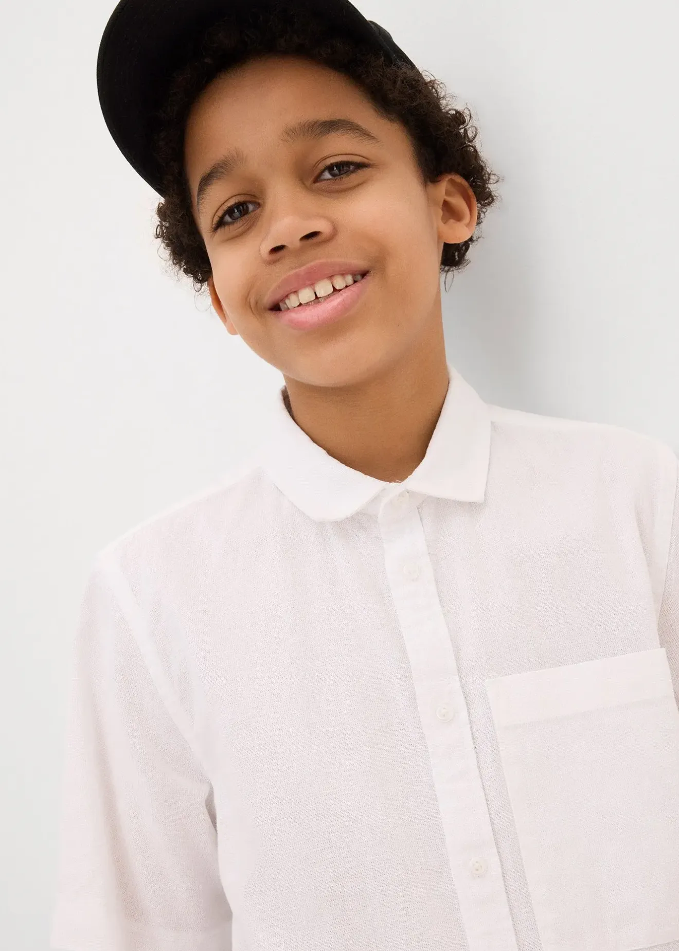 bonprix Chemise manches courtes en lin mélangé léger|Enfant Garçons 9-16 Ans·Costumes & Chemises