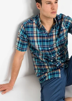 bonprix Chemise manches courtes en seersucker 100% coton|Homme Chemises