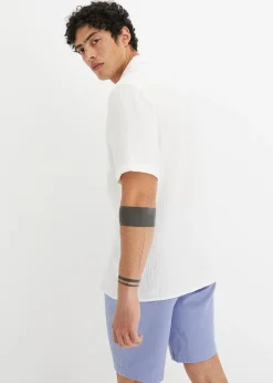 bonprix Chemise manches courtes en gaze 100% coton|Homme Chemises