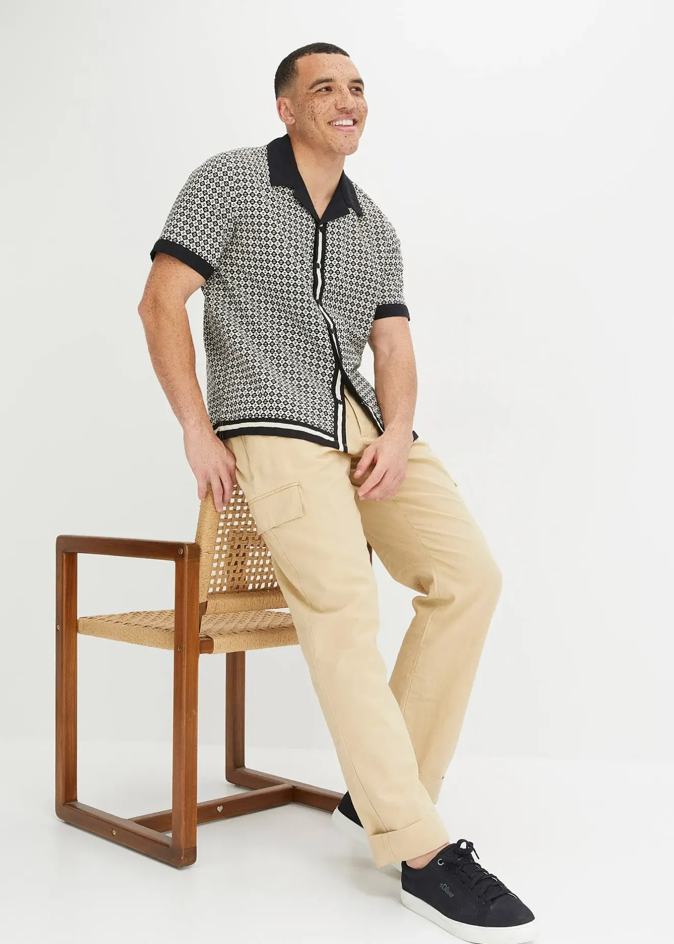 bonprix Chemise manches courtes en lin majoritaire|Homme Chemises