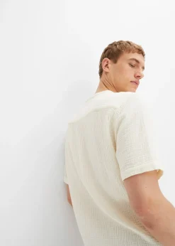bonprix Chemise manches courtes en gaze de coton|Homme Chemises