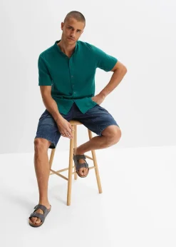 bonprix Chemise manches courtes en gaze de coton|Homme Chemises