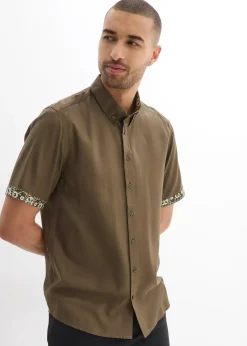 bonprix Chemise manches courtes en viscose, slim|Homme Chemises