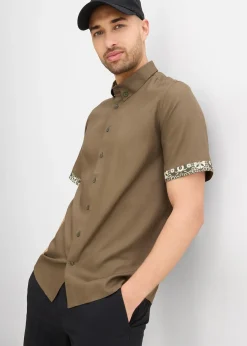 bonprix Chemise manches courtes en viscose, slim|Homme Chemises