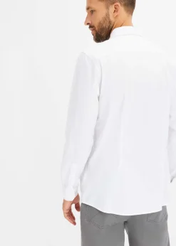 bonprix Chemise manches longues extensible, Regular Fit|Homme Chemises