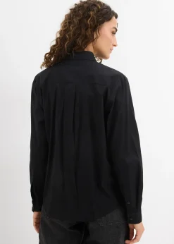 bonprix Chemise oversize avec poche poitrine contrastante|Femme Chemisiers