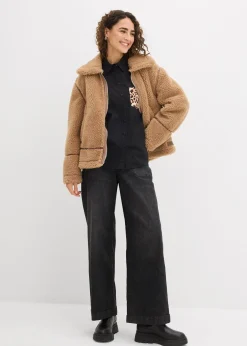 bonprix Chemise oversize avec poche poitrine contrastante|Femme Chemisiers