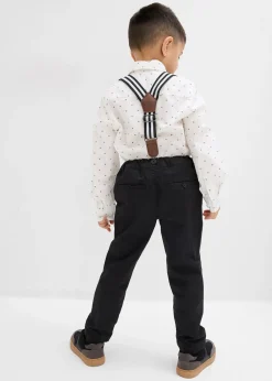 Enfant bonprix Vêtements Enfant|Garçons 2-8 Ans·Costumes & Chemises|Chemise, pantalon avec bretelles, nœud papillon (ens. 4 pces)