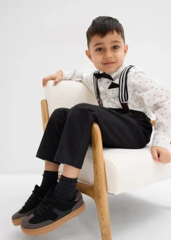 Enfant bonprix Vêtements Enfant|Garçons 2-8 Ans·Costumes & Chemises|Chemise, pantalon avec bretelles, nœud papillon (ens. 4 pces)