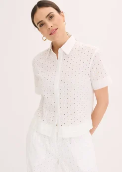 bonprix Chemisier à broderies anglaises|Femme Chemisiers