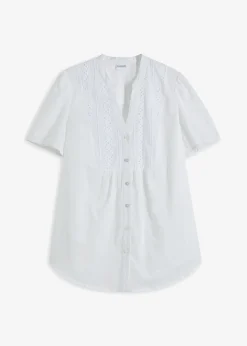 bonprix Chemisier à broderies anglaises|Femme Chemisiers