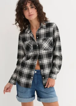 Femme bonprix Chemisiers|Chemisier à carreaux 100% coton