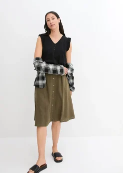 Femme bonprix Chemisiers|Chemisier à carreaux 100% coton