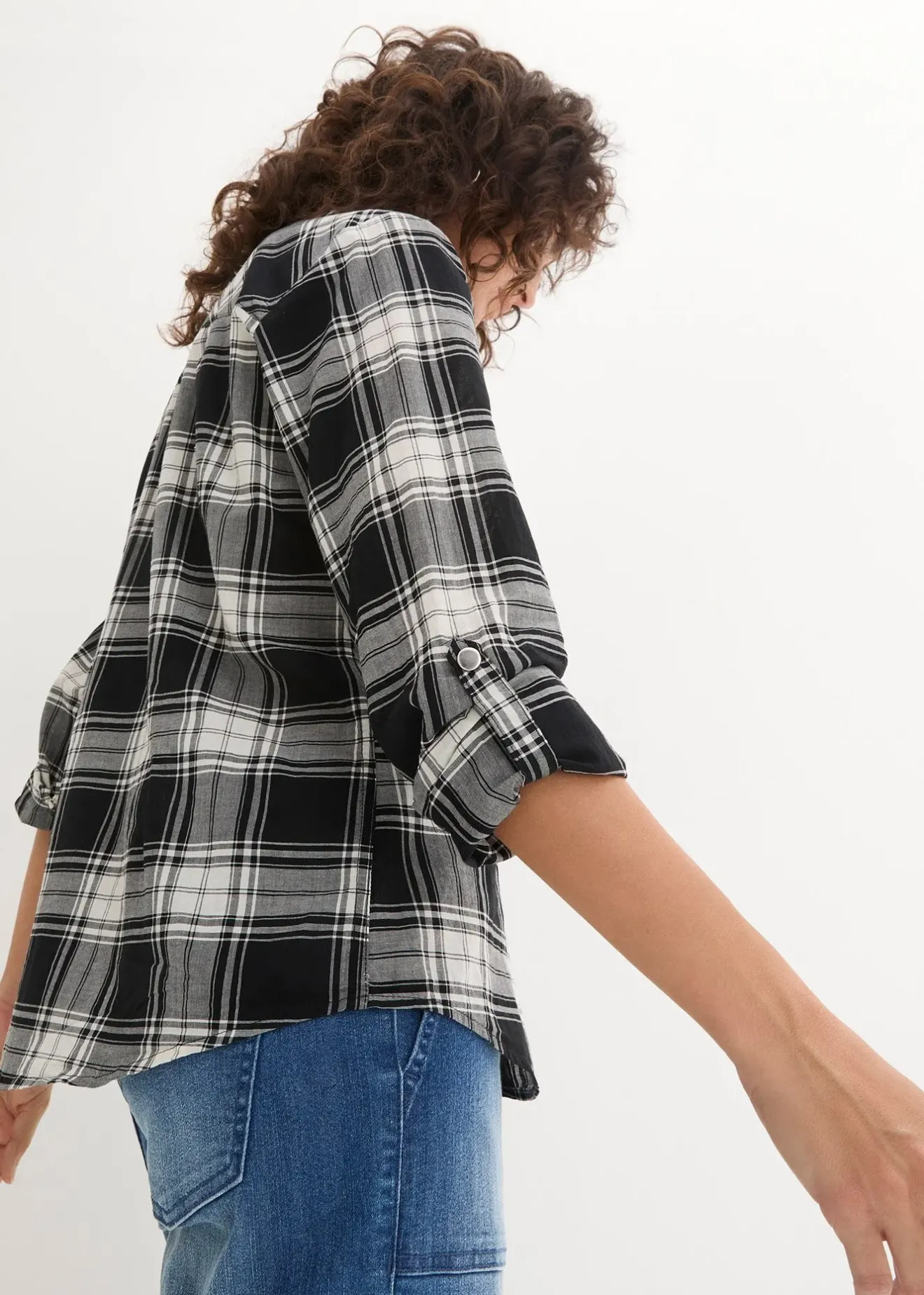 Femme bonprix Chemisiers|Chemisier à carreaux 100% coton