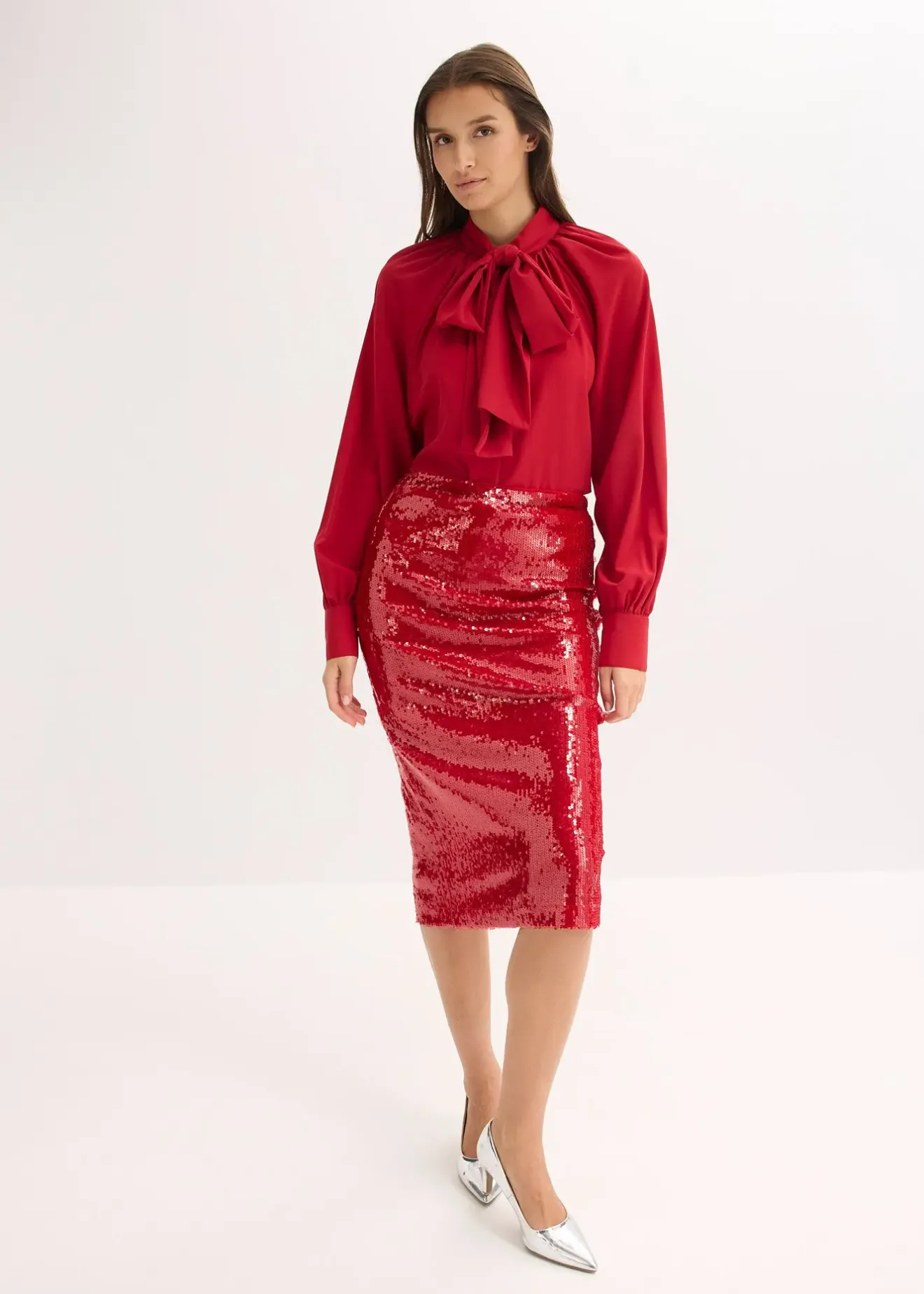 bonprix Chemisier à col lavallière|Femme Chemisiers